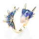 Junzhi Qianke Unicorn Starry Sky Blue Dragon Dark Ring Men's and Women's Personality Niche Ring Light Luxury Trendy Starry Sky Blue Dragon High Quality Gift Box