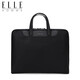 ELLE HOMME Business Men's Briefcase Nylon Composite Canvas Handbag Casual Computer Bag Men's Bag 03510 Black