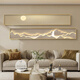 Sense paintings of Jinshan Jucai Living Room Decoration Painting Modern Light Luxury Sofa Background Wall Mural Painting High-end Atmospheric Landscape Long Strip Hanging Painting E719 90*15 Crystal porcelain aluminum alloy gold frame