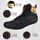 Zapatillas de boxeo Gingpai para hombres Capas de lucha de entrenamiento profesional para mujeres zapatos de cuclillas de lucha transpirables y sin deslizamiento para la protección de tobillo en la mitad del tobillo [estilo negro] 41