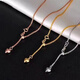 Fat Donglai's same style love necklace 18k gold gold Chopin chain women's tail pull-out eyelet pendant special pure white gold 18K gold rose gold Chopin chain love tail thickness 1mm 2g x 55cm