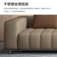 Jiandi [only genuine leather] Italian light luxury leather sofa Freeman minimalist small apartment living room straight three-person Milotti piano key sofa [S+ grade imported cowhide + upgraded latex model] 3.6m five-seater [high load-bearing stainless steel chassis, ]Fully covered in genuine leather