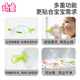 Qitong RARE BABY small mushroom teether baby teether baby oral period 3-6 months chewing gum toy molar stick anti-eating hand artifact green - free storage box + anti-drop chain