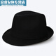 Jingpu Fei hat men's autumn and spring top hat dad woolen hat middle-aged and elderly jazz hat British Xu Wenqiang retro gentleman hat solid color woolen-gray adult model 58cm