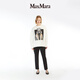 Maxmara * Frauen Baumwolle gedrucktes Sweatshirt 1926014106xj Ivory White L.
