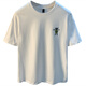 Romon high-end light luxury trendy brand short-sleeved T-shirt for men 2025 summer new round neck half-sleeved printed loose T-shirt top 9906 white T-shirt + 302 black T-shirt M