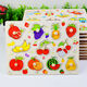 Toys de Humo, lettres numériques, puzzle de planche à emporter à la main pour enfants, puzzle de bébé éducation précoce, jouets en bois, ensemble 2 pièces [Fruit Model + Forest Animal]