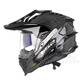 LS2 Carbon Faser Offroad Pull-Helm Motorradhelm Herren Motorrad Full Helm Full Helm Vier Jahreszeiten Atmungsfreie Dual-Objektiv MX701 Kohlefaser 6K-Gloss Schwarz-freier Sommereis-Kopfdecke XXXL (vorgeschlagen 62-63 cm)