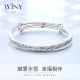 The only Winy silver bracelet female silver ornament 9999 fine silver bracelet full of stars solid circle for girlfriend birthday gift 201g