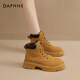 Daphne botas Martin de suela gruesa para mujeres en primavera y otoño 2023 botas de trabajo retro amarillo 38