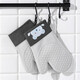 CCKO anti-scald gloves thickened double-layer heat-resistant high-temperature kitchen oven microwave oven baking special cotton silicone gloves anti-scald silicone gloves a pair