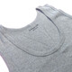 Three-pack two-piece pure cotton vest for men, ribbed elastic, lightweight, breathable, slim-fitting sports inner sleeveless vest, light hemp gray + light hemp gray XL