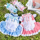 Pelomic Maid Parent-Kind-Outfit Haustierkatze Hunde Frühling und Sommerkleidung und Vorräte können gehängt werden und Traktionshund-Wanderröcke und mittelgroße Hund Rosa Maid Rock m kämpfen