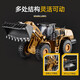 Huina model alloy engineering vehicle 1 50 loader truck bulldozer forklift static model hinged alloy inertia car model toy 1 50 alloy loader truck model 7714-1