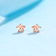 Zokai rose 18K gold stud earrings star simple romantic versatile birthday gift E01374