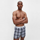 Calvin Klein CK Herbst neue Herren -Baumwollmode bequeme Boxer Höschen 2 Streifen + Plaid M.