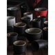 Enshousu Chinese-style ceramic spirits white wine cup household retro-style rice wine one or two small wine cups one cup wine cup customized Japanese style cup black pottery (30ml)