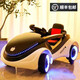 Zuanshi (zuanshi) children's electric car, Apple concept car, car, child toy car, baby rocking car, can sit on and charge with remote control, white + full function + wheel light, swing + big battery + music Bluetooth + remote control