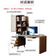 Silan Mengbei solid wood desk and cabinet integrated desk light luxury modern corner computer desk home bedroom study workbench writing desk upgraded solid wood desk without chair 1200*600*770mm (keyboard tray shot separately)