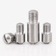 Icenn 304 stainless steel single-width cylindrical pin grooved positioning pin pin GB831 headless step screw 4*6*M3*4[4 pieces]