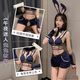 性感制服女文胸开裆短裤套装露沟纯欲免脱午夜兔女郎3879 发箍+假 120斤