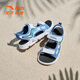 ANTA Children's Sandals Boys' Shoes 2024 Summer Mid-Grade Children's Breathable Outdoor Sports Shoes Casual Beach Shoes Student Shoes Boys' Era Blue/Anta White-1 33 Size