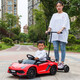 Haolaixi Lamborghini children's electric car four-wheeled with remote control baby car adult and child toy car can sit on the stroller red adult standing board/foam soft wheel/leather seat