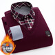 Nobel Paul (Nobolpaul) Séter para suéter masculino para otoño e invierno, además de un suéter en Velvet en terciopelo, suéter elástica de dos piezas de dos piezas para ropa de otoño para hombres My15618 L [recomendado 100-120 Jin [Jin iguala 0.5 kg]]