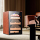 Bacchus cigar cabinet with humidity control, constant temperature and humidity control humidifier box, mini small household solid wood cedar wood embedded mellow culture naked culture red wine cigars energy-saving air-cooled frost-free high-end texture 300-400 pieces (2 naked culture + 2 box culture) 70L