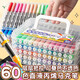 Zhijin gerade flüssiger Acrylmarker Weichköpfe selbst ausgewählte Einfärben monochrom undurchlässige Farbstapelstapelkunst-Kunst sicher nicht toxisch waschbarer Füllungsfarbe Farbstift handbemalte DIY Graffiti Stift Ng693 Blau grau