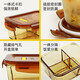 
Creation heat-resistant glass fresh-keeping box, microwave oven special lunch box office worker student brings rice sealed bowl partition lunch box Xinghailan three-dimension 1050+ round 480+ tableware
