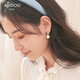 AJIDOU Ajidou earrings, ring splicing pearl earrings counter, the same style, fashionable and versatile, birthday gift for girlfriend and wife