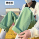 Qilin Ka (Qilinka) Avocado Green Casual Hosen für Männer im Frühling und Sommer High Street Straight Hosen Hong Kong Style Design Sinn für vielseitige hübsche Hose Pink 9855 L