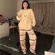 Außerdem Korallenvelvet -Pyjamas für Frauen im Herbst und Winter 2024 neues Winter Smiley Face plus Samt verdickte Flanellwinter -Heimkleidung 5008 Heiles Lächeln m
