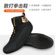 Zapatillas de boxeo Gingpai para hombres Capas de lucha de entrenamiento profesional para mujeres zapatos de cuclillas de lucha transpirables y sin deslizamiento para la protección de tobillo en la mitad del tobillo [estilo negro] 41