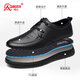 Qiangren business casual shoes comfortable soft surface soft sole commuter leather shoes lace up men's shoes JDA351359 classic 42