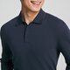 YOUNGOR POLO shirt men's autumn long-sleeved POLO shirt wool jacquard fabric soft and comfortable shopping mall same style Navy YLYM515100FFA L