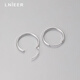 Lnieer999 pure silver plain hoop earrings for women 2025 new popular niche high-end earrings for ear piercing earrings silver earrings 999 pure silver small earrings 12mm suitable for ear bones