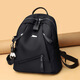 Kangaroo Cube Women's Large Capacity Backpack Women's Backpack 2025 New Solid Color Fashion Casual Backpack Practical Travel Bag Black