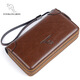 Kangaroo Men's Wallet 2024 New Fashion Long Long Zipper Multi-fonction sac à main Sac Carte de cartes de grande capacité Brown Trendy Brown