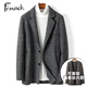 Ferrik Luxus doppelseitiger Wollmantel Herren 2025 Herbst und Winter Neue Mode Casual Windbreaker Jacke vielseitig bequemes Mantel hellbraun m