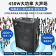 European and American outdoor audio karaoke dedicated three-way high-power professional singing live broadcast square dance performance high-quality large volume mobile pull rod Bluetooth portable speaker equipment 12 inches 263 pull rod 450W 1 wireless microphone 1 lavalier microphone + spree