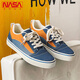 NASA XVVX official joint brand niche canvas shoes for men's summer new trendy casual versatile shoes for men's non-slip sneakers blue 43