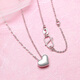 Avani PT950 platinum necklace for women heart-shaped platinum clavicle chain pendant set chain for girlfriend heart-shaped platinum necklace