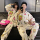 Yu Zhaolin couple's pajamas autumn and winter coral velvet thickened plus velvet cartoon sweet French flannel men's and women's home clothes winter