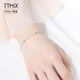 TTMIX women's Pt950 platinum bracelet round bead cool style versatile platinum chain for girlfriend 2.3-2.5g long 16+3cm.