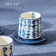 JOYYE tea set complete set for festivals, gifts for relatives, friends and elders dyed rhyme flowers living room home teapot cup companion gift