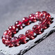 Lianju Natural Red Gold Strawberry Crystal Bracelet Super Seven Flower Crystal Women's Shining Diamond Blue Moonlight Tanzanite Tourmaline Strawberry Crystal Bracelet 13mm