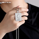 Miss JuJu pt950 platinum pendant platinum necklace pendant boutique 3D relief Guan Gong men's large tag pendant customized 16-18g + delivery black leather rope