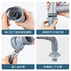 Submarine CSQ-2C vegetable basin drain pipe double-slot sink deodorant space-saving drain pipe ABS material stretched 95 cm